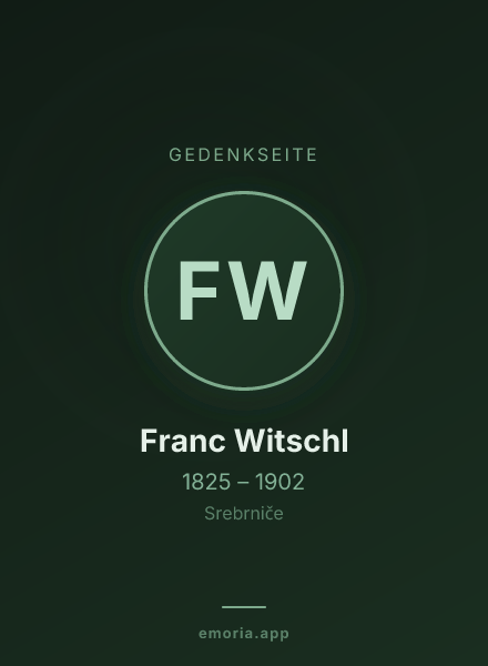 Gedenkportrait von Franc Witschl