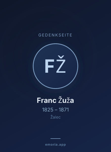 Gedenkportrait von Franc Žuža