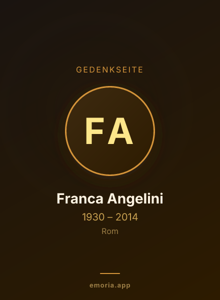 Gedenkportrait von Franca Angelini