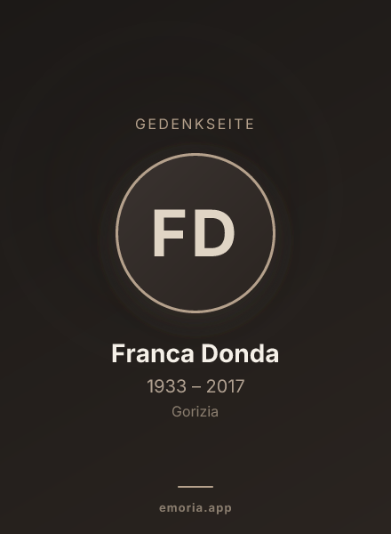 Gedenkportrait von Franca Donda