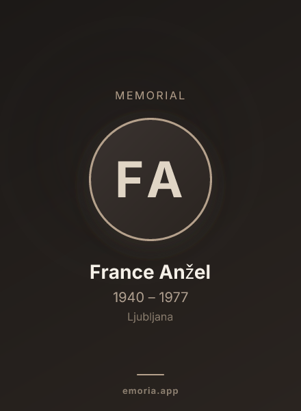 Memorial portrait of France Anžel