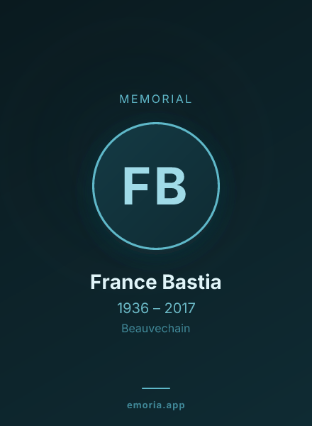 Memorial portrait of France Bastia