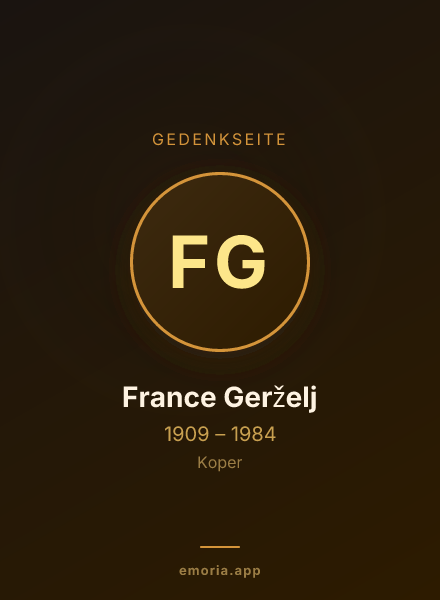 Gedenkportrait von France Gerželj