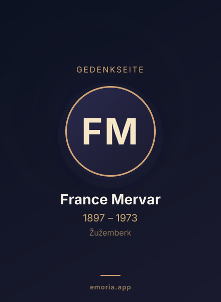 Gedenkportrait von France Mervar