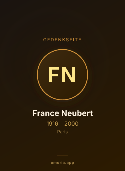 Gedenkportrait von France Neubert