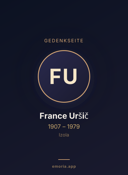 Gedenkportrait von France Uršič