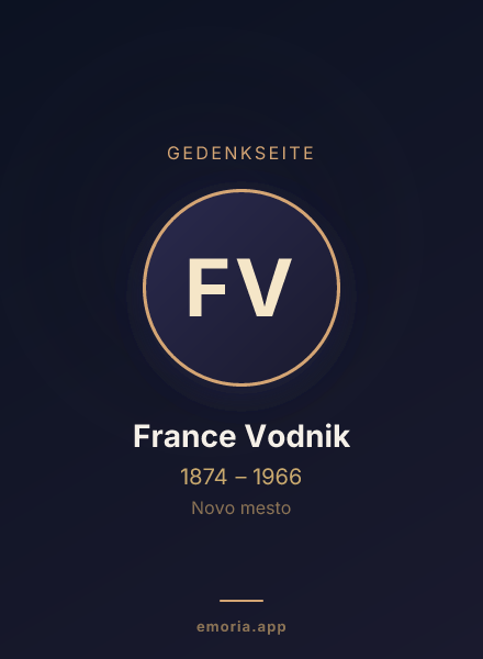 Gedenkportrait von France Vodnik