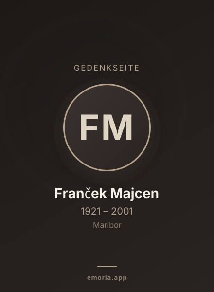 Gedenkportrait von Franček Majcen