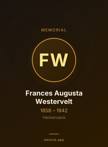 Memorial portrait of Frances Augusta Westervelt