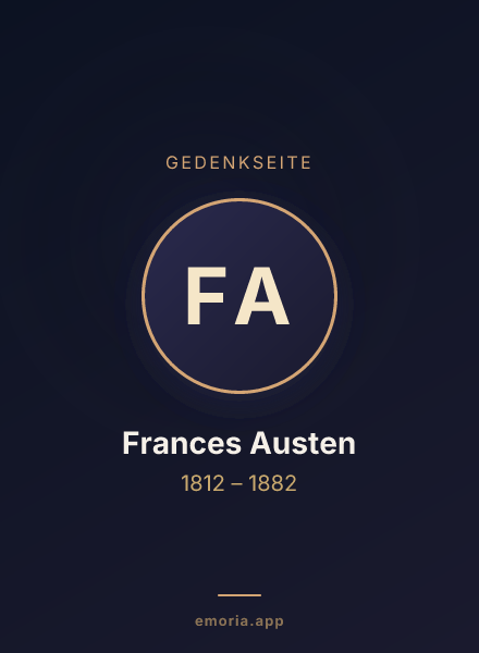 Gedenkportrait von Frances Austen