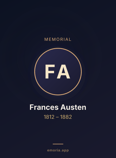 Memorial portrait of Frances Austen