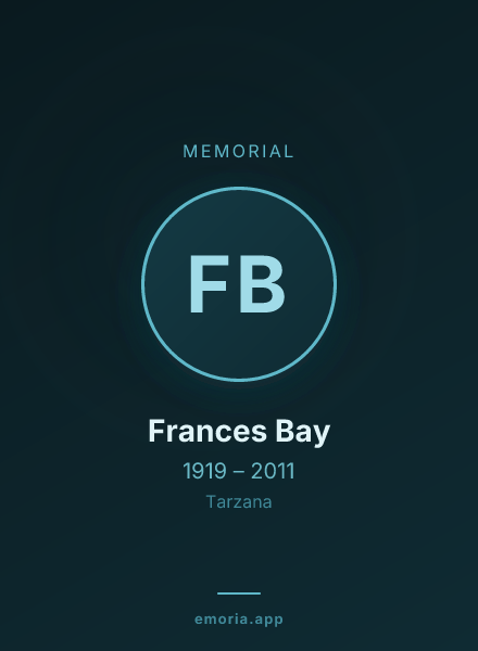 Memorial portrait of Frances Bay