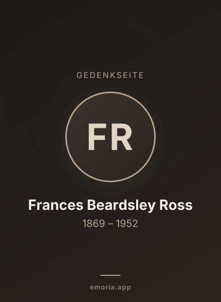 Gedenkportrait von Frances Beardsley Ross