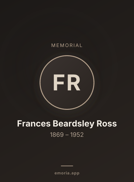Memorial portrait of Frances Beardsley Ross