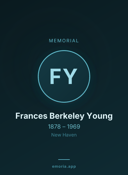 Memorial portrait of Frances Berkeley Young