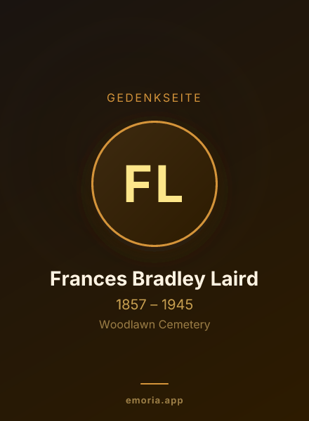 Gedenkportrait von Frances Bradley Laird