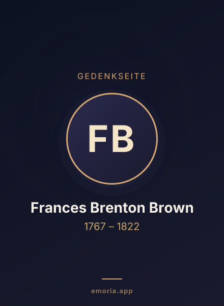 Gedenkportrait von Frances Brenton Brown