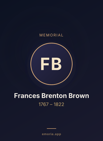 Memorial portrait of Frances Brenton Brown