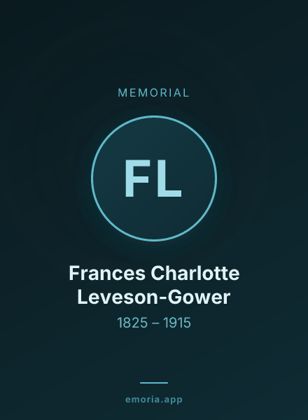 Memorial portrait of Frances Charlotte Leveson-Gower