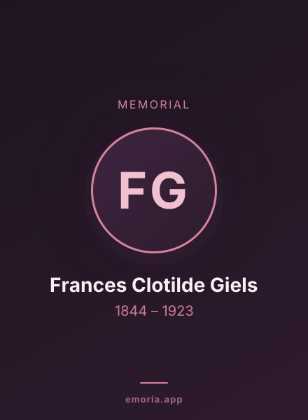 Memorial portrait of Frances Clotilde Giels