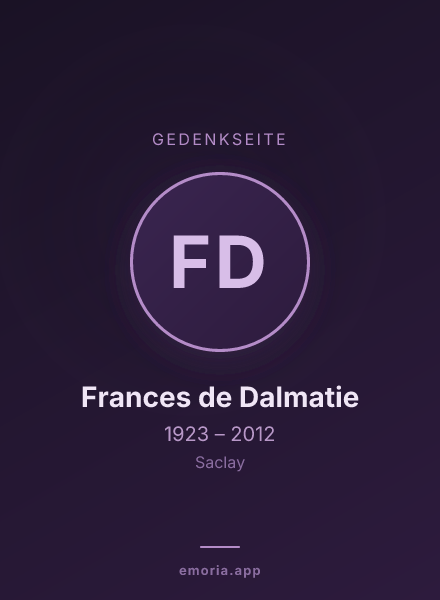 Gedenkportrait von Frances de Dalmatie