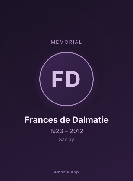 Memorial portrait of Frances de Dalmatie