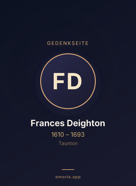 Gedenkportrait von Frances Deighton