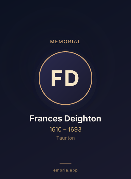 Memorial portrait of Frances Deighton