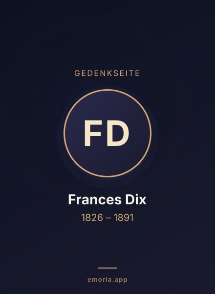 Gedenkportrait von Frances Dix