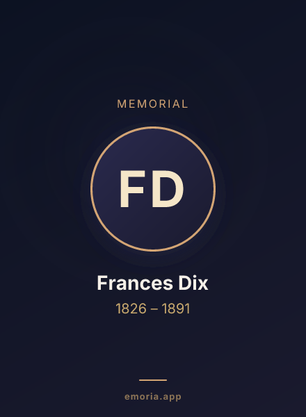 Memorial portrait of Frances Dix