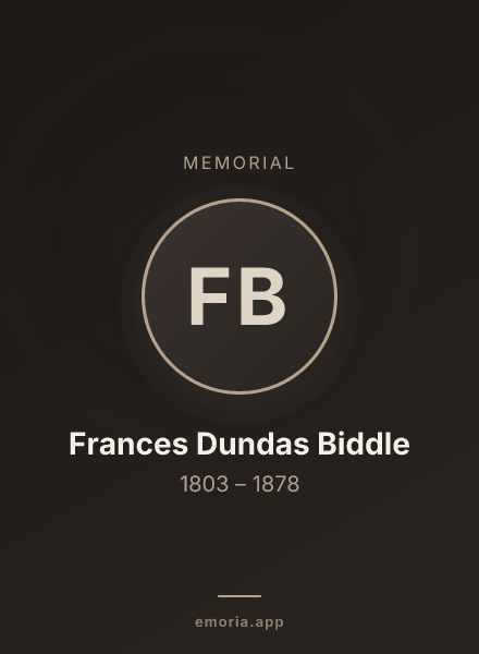 Memorial portrait of Frances Dundas Biddle