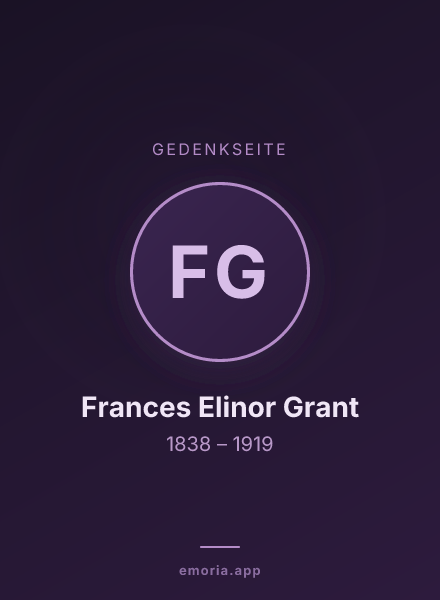 Gedenkportrait von Frances Elinor Grant