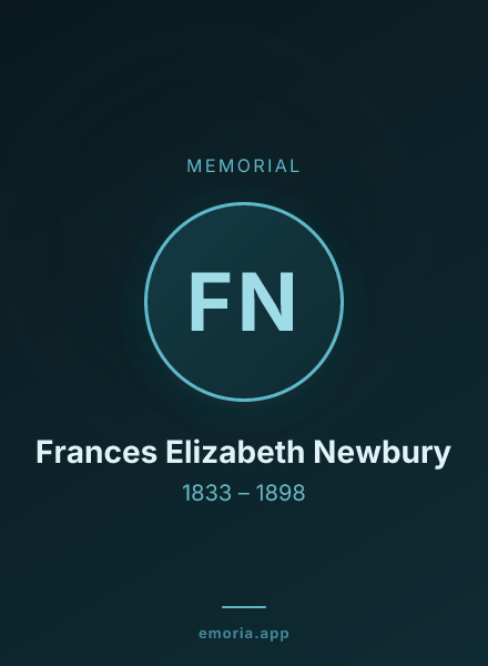 Memorial portrait of Frances Elizabeth Newbury