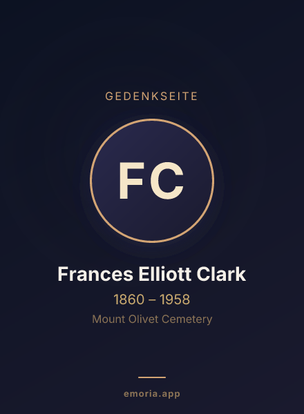 Gedenkportrait von Frances Elliott Clark
