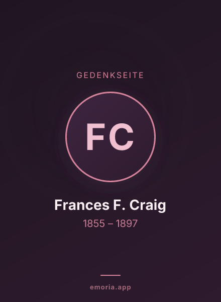 Gedenkportrait von Frances F. Craig