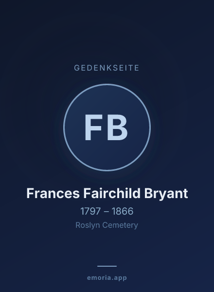 Gedenkportrait von Frances Fairchild Bryant