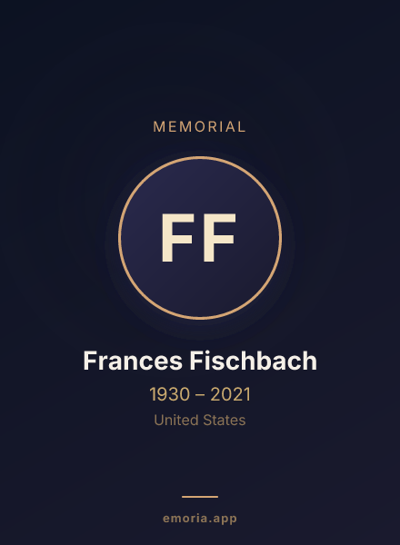 Memorial portrait of Frances Fischbach