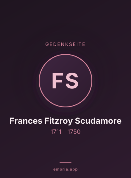 Gedenkportrait von Frances Fitzroy Scudamore