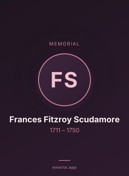 Memorial portrait of Frances Fitzroy Scudamore