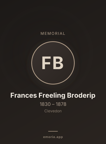 Memorial portrait of Frances Freeling Broderip