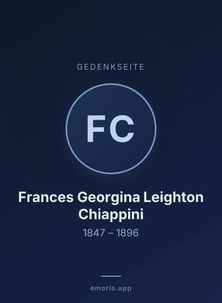 Gedenkportrait von Frances Georgina Leighton Chiappini