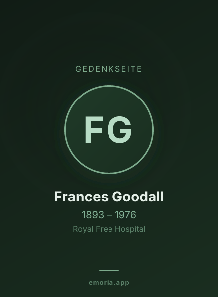 Gedenkportrait von Frances Goodall