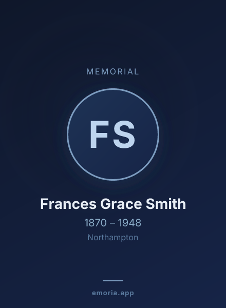 Memorial portrait of Frances Grace Smith