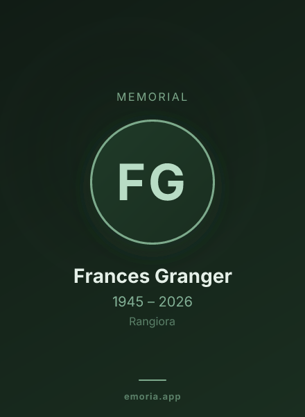 Memorial portrait of Frances Granger
