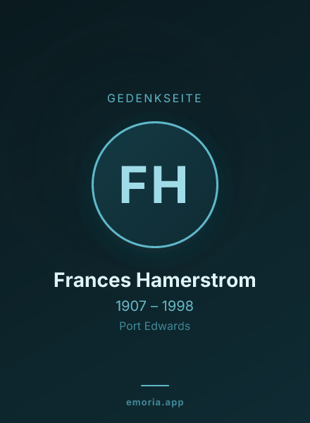 Gedenkportrait von Frances Hamerstrom
