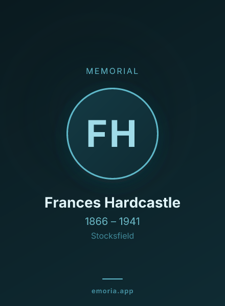 Memorial portrait of Frances Hardcastle