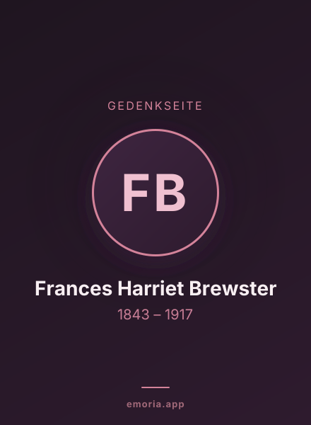 Gedenkportrait von Frances Harriet Brewster