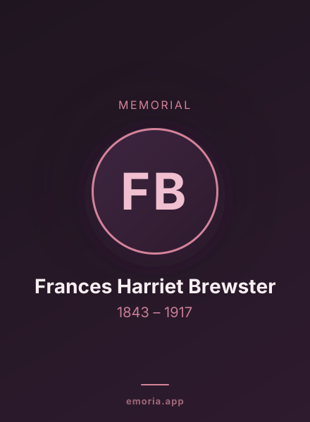 Memorial portrait of Frances Harriet Brewster