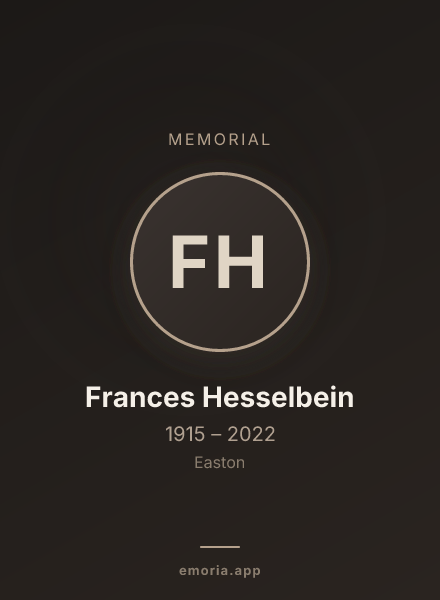 Memorial portrait of Frances Hesselbein