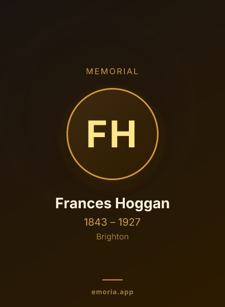 Memorial portrait of Frances Hoggan